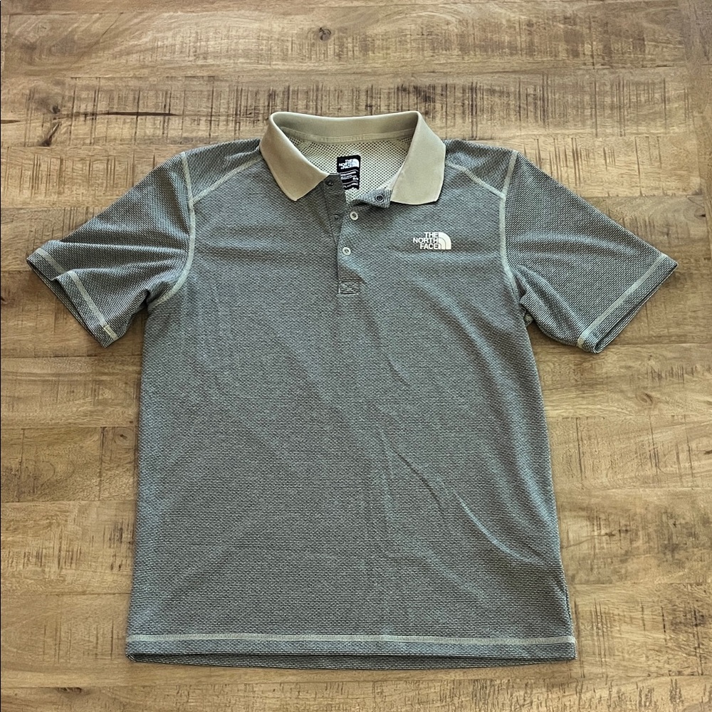 The North Face Men's Gray/Green Tan Polo Shirt